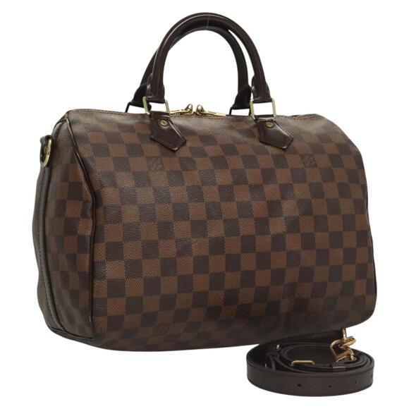 LOUIS VUITTON Damier Ebene Speedy Bandouliere 30 Hand Bag Ｎ41367 N41367 - Picture 1 of 16